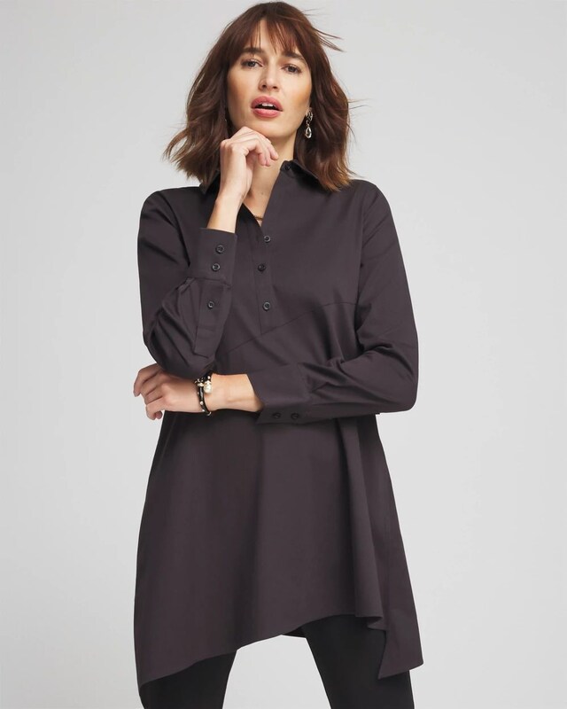 No Iron Stretch Asymmetrical Tunic - image 1